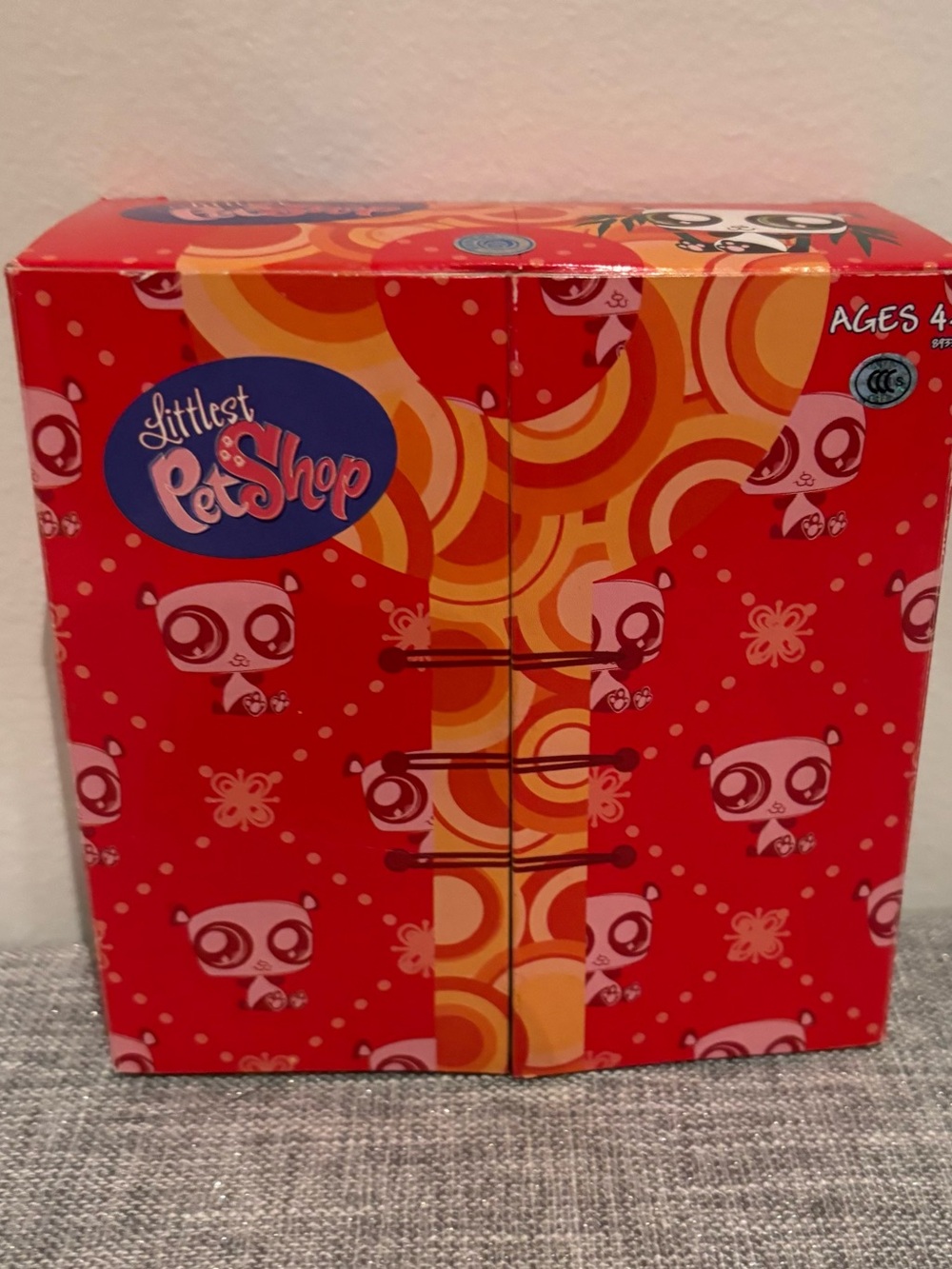 Littlest Pet Shop Red and Yellow Retro Pattern Play Box